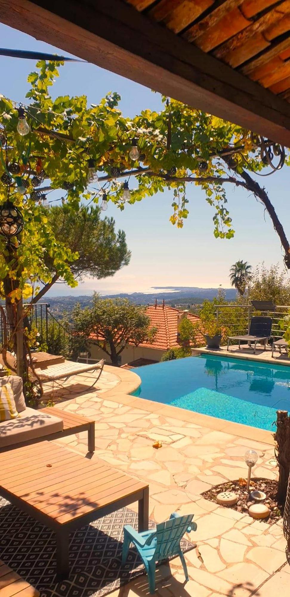 "Aux Balcons Du Riou" Avec Vue Mer 180 Degres Vence Ngoại thất bức ảnh